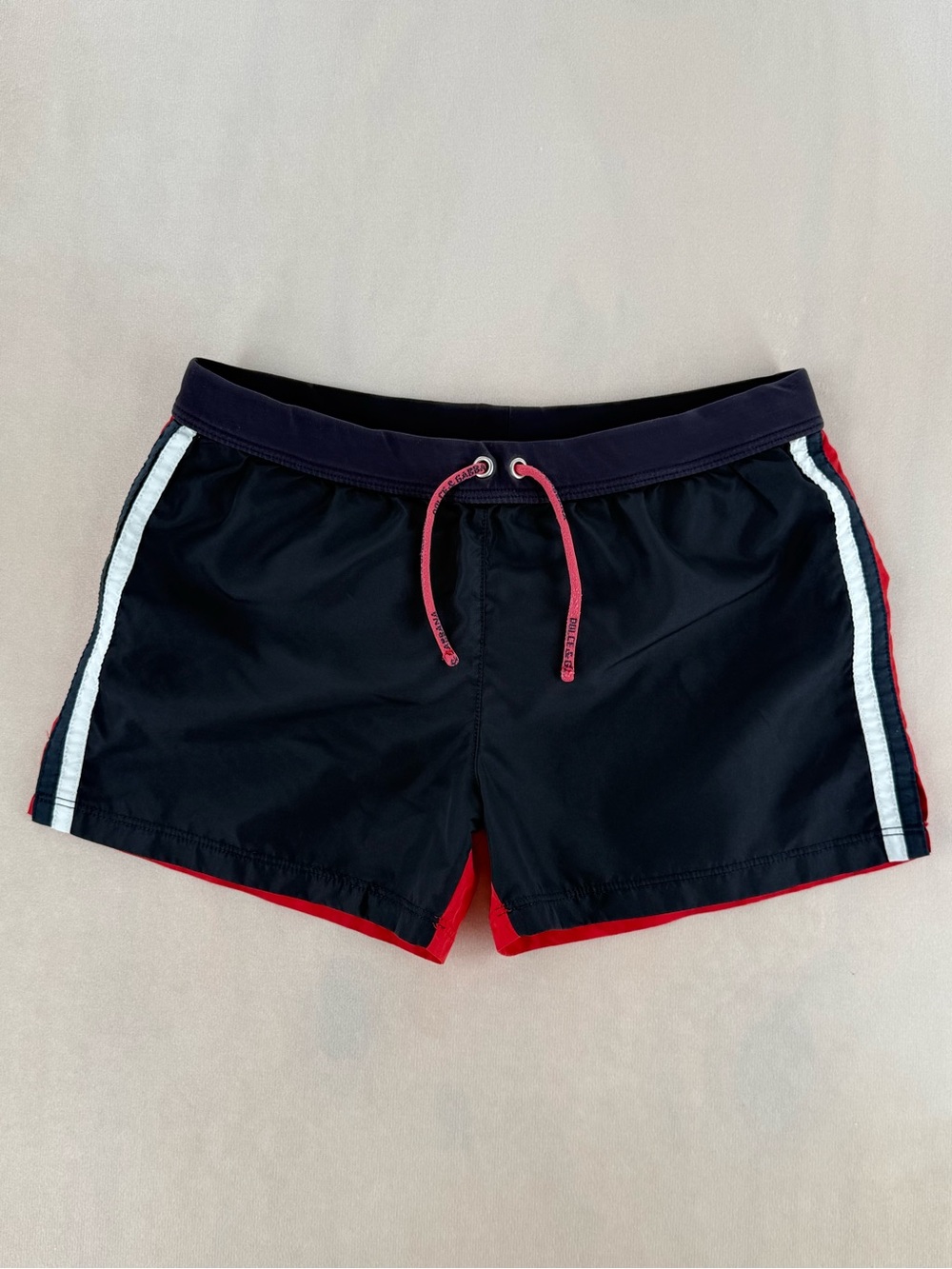 Dolce & Gabbana Boys Colorblock Swim Trunks Red Black Size 4